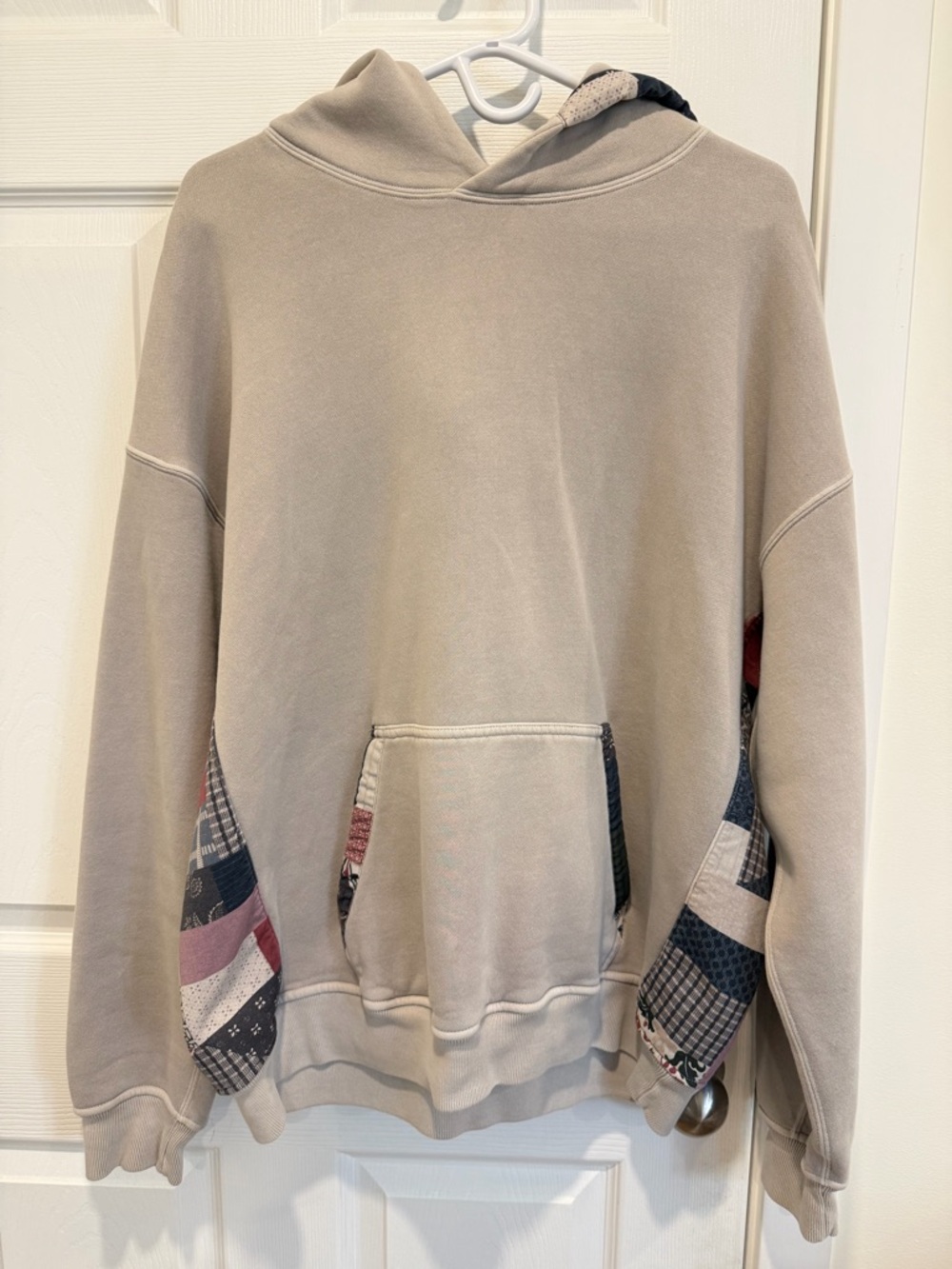 Abercrombie & Fitch Cream Patchwork Hoodie
